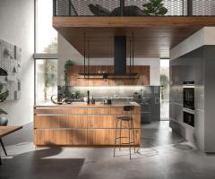 Cuisine AV 1099 Noyer – AV 2130 Graphite | Élégance contemporaine & volume généreux